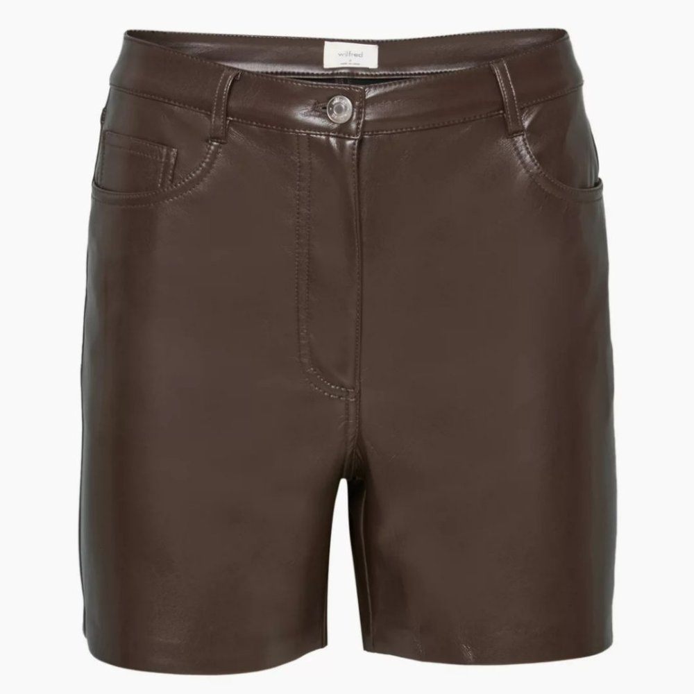 (NWT) Aritizia Wilfred Mercury Short in rich mocha brown